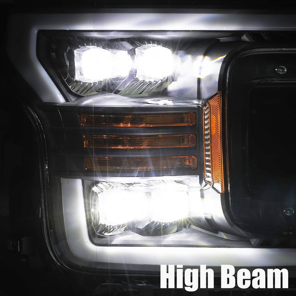 NOVA Active LED DRL Sequential Projector Headlights <br> 18-19 Ford F-150