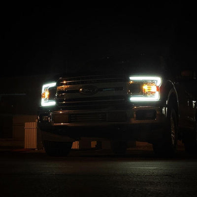NOVA Active LED DRL Sequential Projector Headlights <br> 18-19 Ford F-150