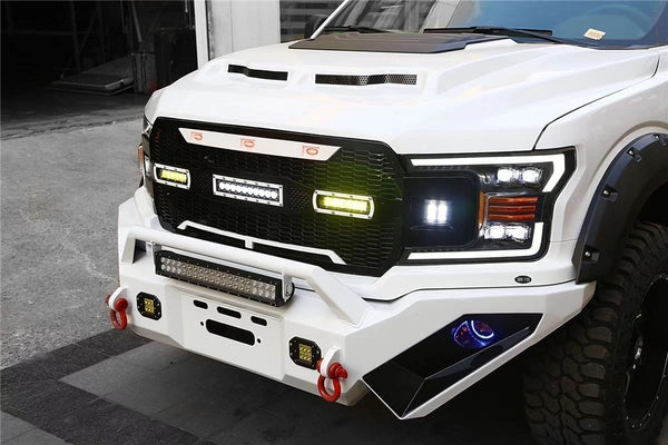 NOVA Active LED DRL Sequential Projector Headlights <br> 18-19 Ford F-150
