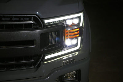 NOVA Active LED DRL Sequential Projector Headlights <br> 18-19 Ford F-150