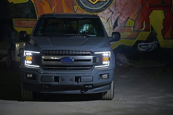 NOVA Active LED DRL Sequential Projector Headlights <br> 18-19 Ford F-150