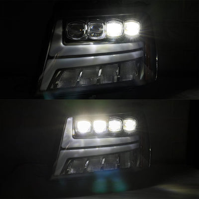 NOVA Active LED DRL Projector Headlights <br> 07-14 Chevrolet Suburban,Tahoe, Avalanche