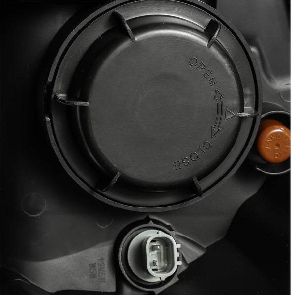 Alpha-Black LUXX-Series LED DRL Crystal Headlights <br> 16-23 Toyota Tacoma