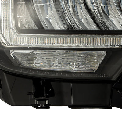 Alpha-Black LUXX-Series LED DRL Crystal Headlights <br> 16-23 Toyota Tacoma