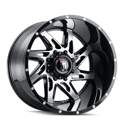 Spyder AT183 Gloss Black Machined Wheel <br> 11-26 Chevy Silverado GMC Sierra 2500 3500 HD