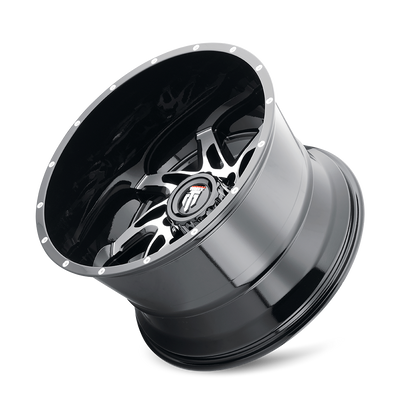 Spyder AT183 Gloss Black Machined Wheel <br> 11-26 Chevy Silverado GMC Sierra 2500 3500 HD