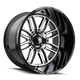 Restless AT1915 Gloss Black Mach Wheel <br> 24x14 / 6x139.7 BP / -76mm Offset / 106mm Hub
