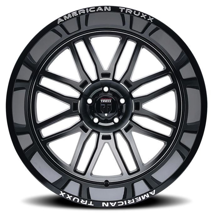 Restless AT1915 Gloss Black Mach Wheel <br> 24x14 / 6x139.7 BP / -76mm Offset / 106mm Hub