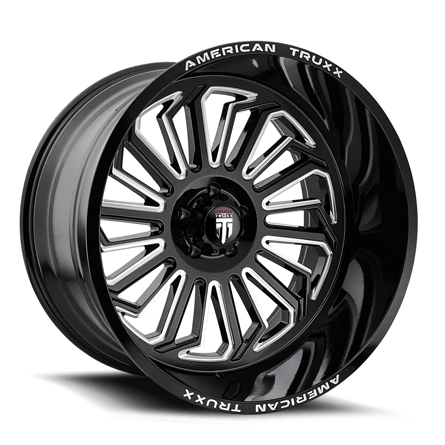 Butcher AT1916 Gloss Black Milled Wheel <br> 24x14 / 6x139.7 BP / -76mm Offset / 106mm Hub