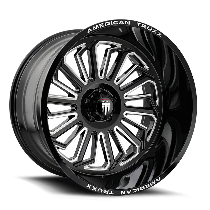 Butcher AT1916 Gloss Black Milled Wheel <br> 24x14 / 6x139.7 BP / -76mm Offset / 106mm Hub