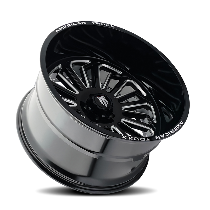 Butcher AT1916 Gloss Black Milled Wheel <br> 24x14 / 6x139.7 BP / -76mm Offset / 106mm Hub