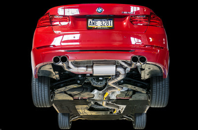 Touring Edition Axle-back Exhaust, Quad Outlet <br>12-16 BMW 328i, 13-16 328i xDrive, 14-16 428i xDrive