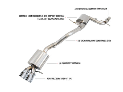 Touring Edition Exhaust <br>06-10 Volkswagen Jetta