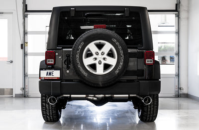 Tread Edition Axleback Dual Exhaust <br>12-17 Jeep Wrangler