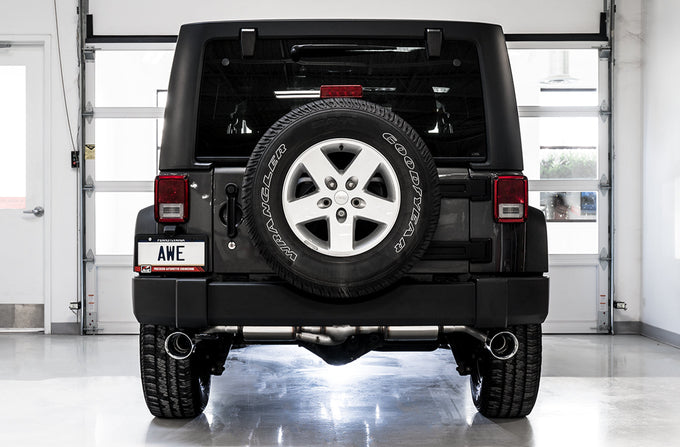 Tread Edition Axleback Dual Exhaust <br>12-17 Jeep Wrangler