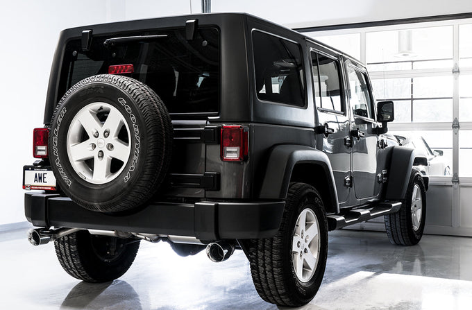 Tread Edition Axleback Dual Exhaust <br>12-17 Jeep Wrangler