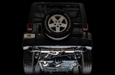 Tread Edition Axleback Dual Exhaust <br>12-18 Jeep Wrangler