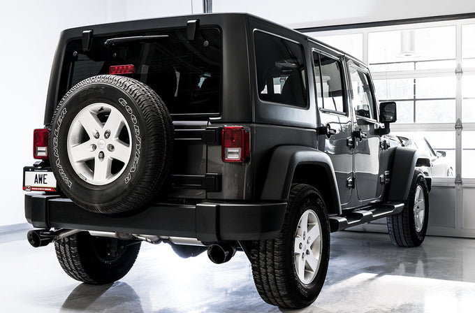 Tread Edition Axleback Dual Exhaust <br>12-18 Jeep Wrangler