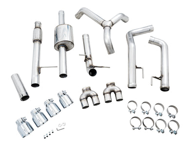 0FG Catback Split Rear Exit Exhaust <br>19-25 Chevy Silverado, GMC Sierra 1500