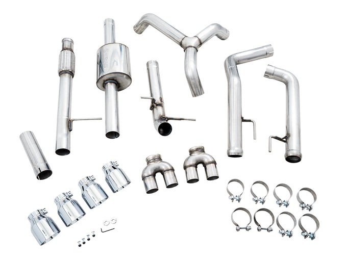 0FG Catback Split Rear Exit Exhaust <br>19-25 Chevy Silverado, GMC Sierra 1500