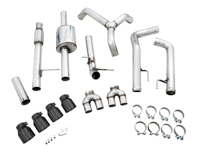 0FG Catback Split Rear Exit Exhaust <br>19-25 Chevy Silverado, GMC Sierra 1500