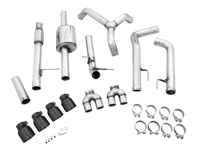 0FG Catback Split Rear Exit Exhaust <br>19-25 Chevy Silverado, GMC Sierra 1500