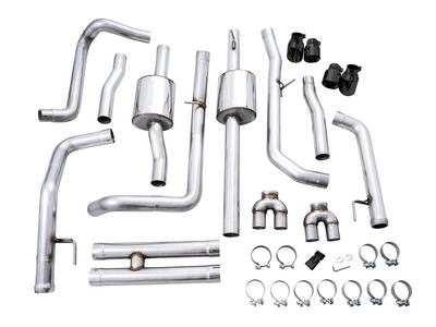 0FG Catback Split Rear Exit Exhaust <br>19-25 Chevy Silverado, GMC Sierra 1500