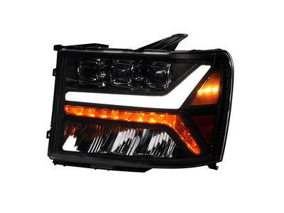 Tri Pro LED projector Headlights <BR> 07-14 Chevy Silverado 1500 2500 3500