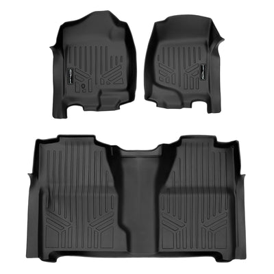 Floor Mats 2 Row Liner Set <br> 07¨C14 Chevy/GMC 1500¨C3500 HD Crew Cab