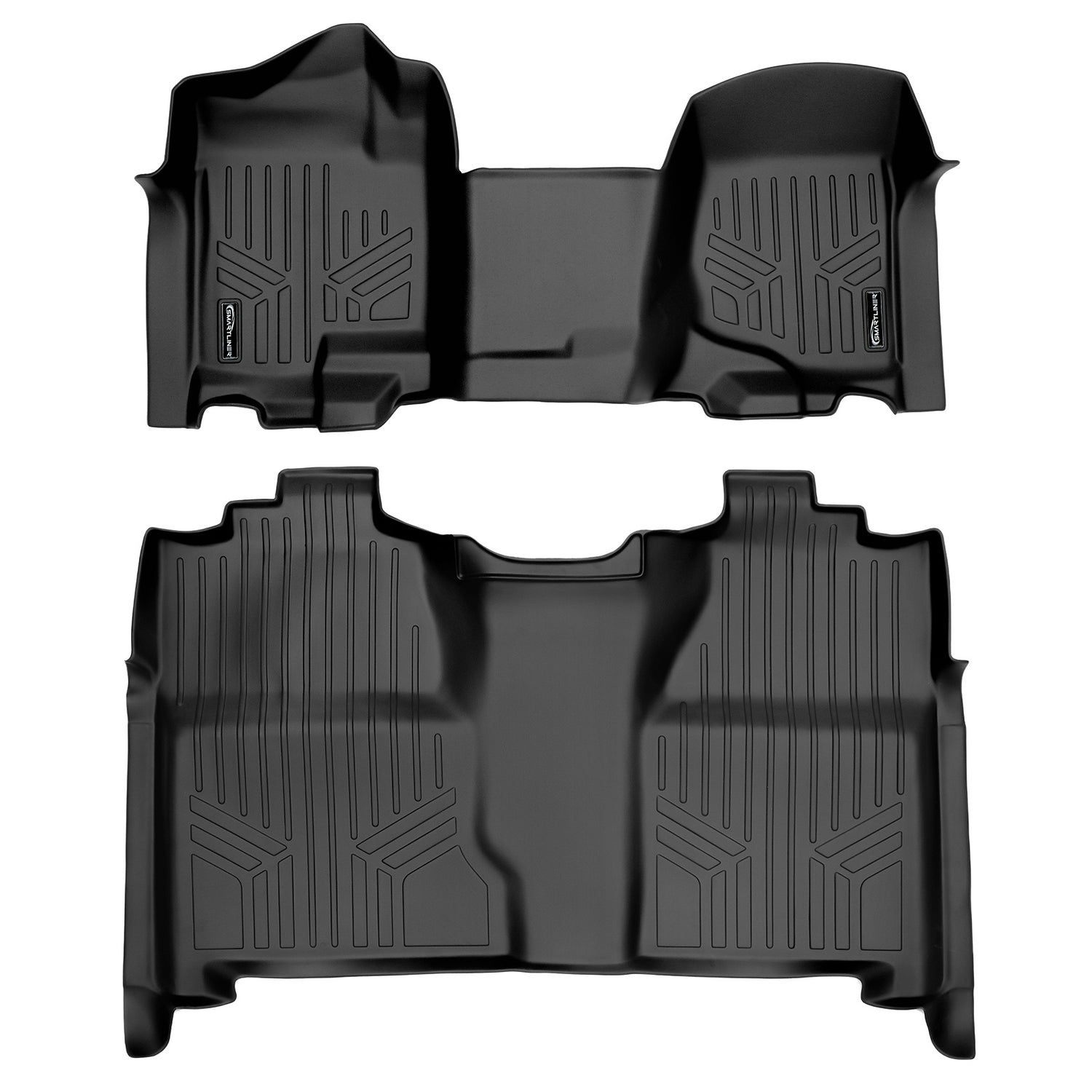 Floor Mats 2 Row Liner Set <br> 07¨C14 Chevy/GMC 1500¨C3500 HD Crew Cab