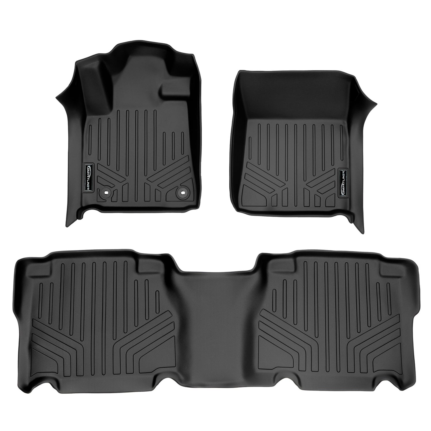 Floor Mats 2 Row Liner Set <br> 12-13 Toyota Tundra CrewMax