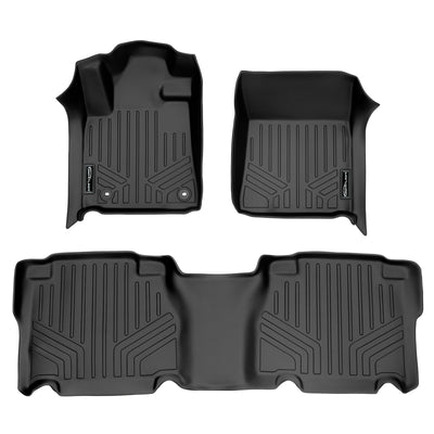 Floor Mats 2 Row Liner Set <br> 12-13 Toyota Tundra CrewMax