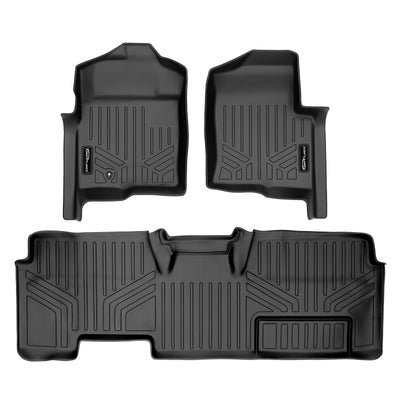 Floor Mats 2 Row Liner Set <br> 09-10 Ford F-150 SuperCab