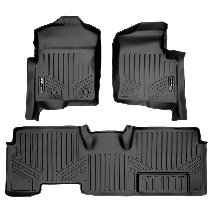 Floor Mats 2 Row Liner Set <br> 11-14 Ford F-150 SuperCab