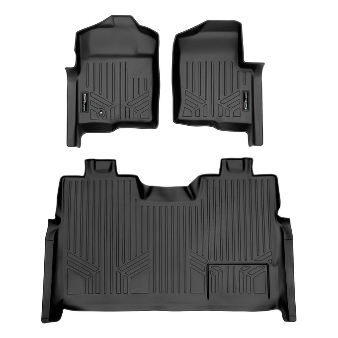 Floor Mats 2 Row Liner Set <br> 09-10 Ford F-150 SuperCrew Cab