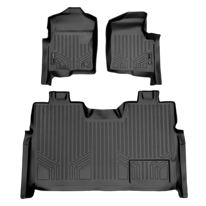 Floor Mats 2 Row Liner Set <br> 11-14 Ford F-150 SuperCrew Cab