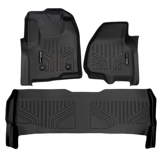Floor Mats Liner Set <br> 11-12 Ford F-250 / F-350 /F-450 / F-550 Crew Cab