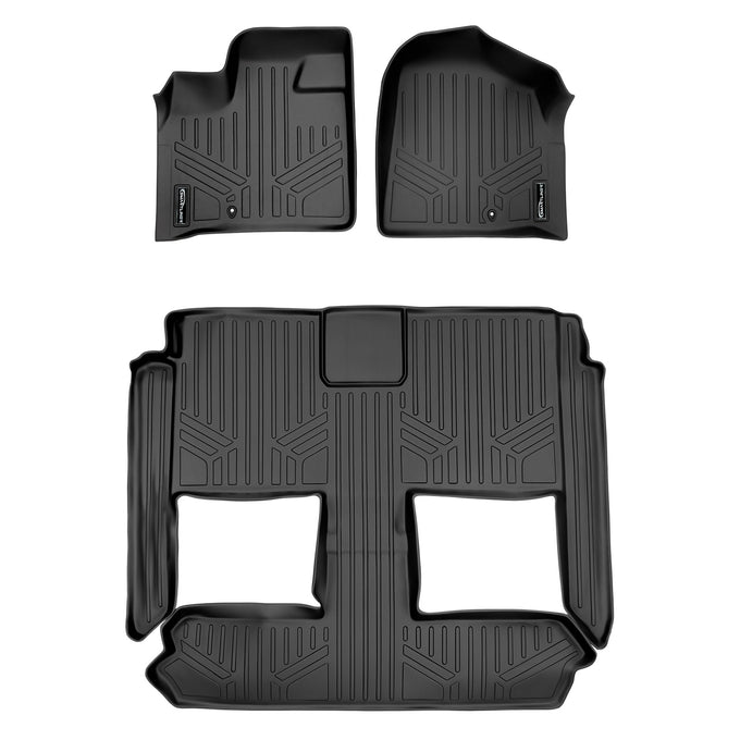Floor Mats 3 Row Liner Set <br> 08-20 Dodge Caravan08-16 Chrysler Town & Country