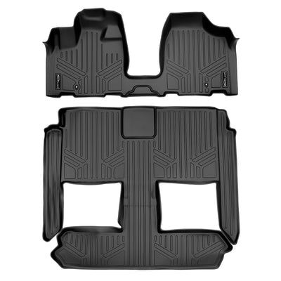 Floor Mats 3 Row Liner Set <br> 08-20 Dodge Caravan08-16 Chrysler Town & Country
