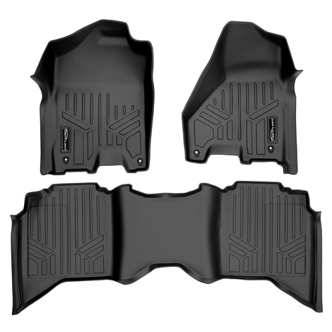 Floor Mats 2 Row Liner Set <br> 12-22 RAM 1500/2500/3500 Crew Cab