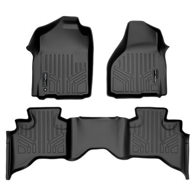 Floor Mats 2 Row Liner Set <br> 09-10 Dodge Ram 1500 11-12 RAM 1500 Quad Cab