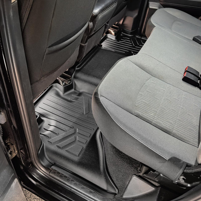 Floor Mats 2 Row Liner Set <br> 09-12 Dodge Ram 1500 Quad Cab