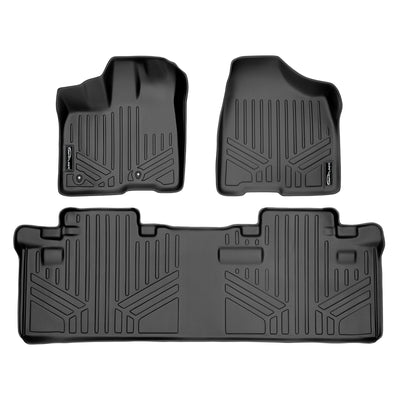 Floor Mats 2 Row Liner Set <br> 11-12 Toyota Sienna 8 Passenger Model
