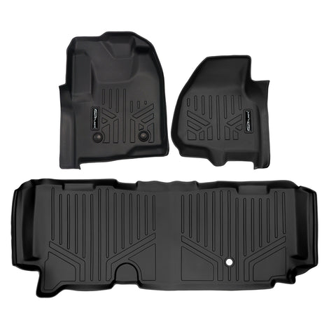 Floor Mats Liner Set <br> 11-12 Ford F-250 / F-350 Super/Extended Cab