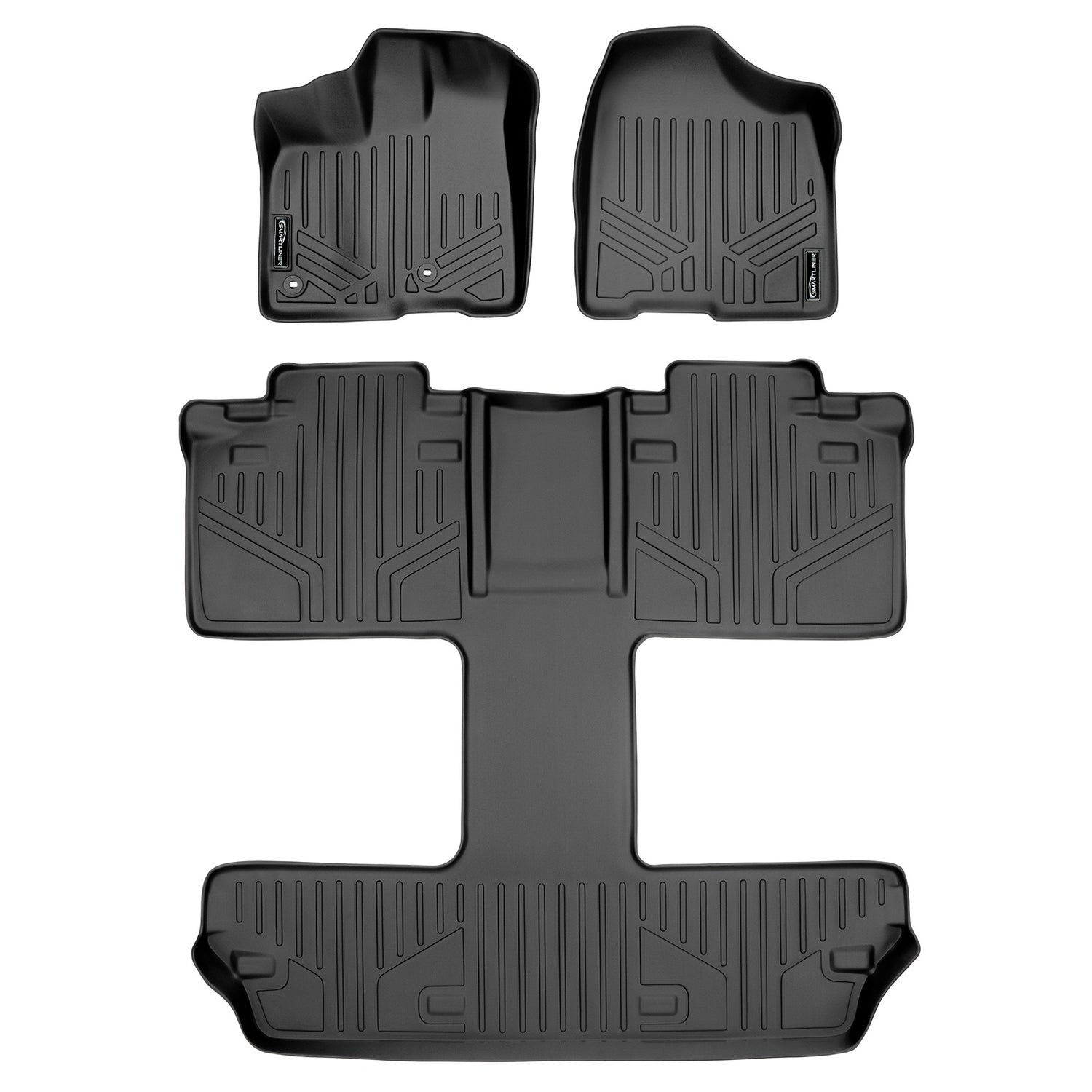 Floor Mats 3 Row Liner Set <br> 13-20 Toyota Sienna (7 Passenger)