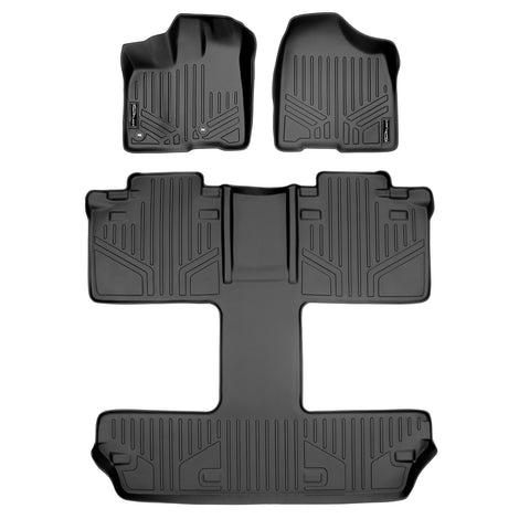 Floor Mats 3 Row Liner Set <br> 13-20 Toyota Sienna (7 Passenger)