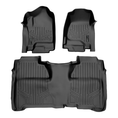 Floor Mats 2 Row Liner Set <br> 14¨C19 Chevy/GMC 1500¨C3500 HD Crew Cab