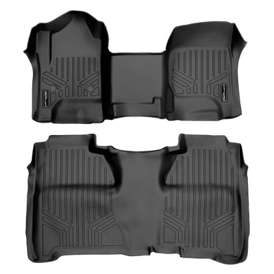 Floor Mats 2 Row Liner Set <br> 14¨C19 Chevy/GMC 1500¨C3500 HD Crew Cab