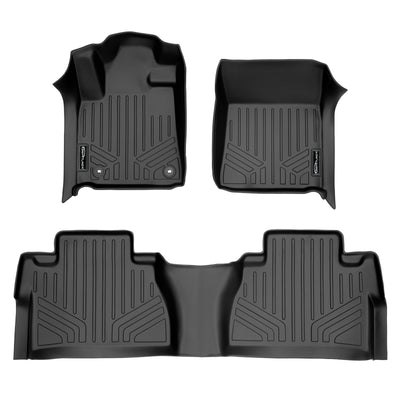 Floor Mats 2 Row Liner Set <br> 14-21 Toyota Tundra Double Cab and CrewMax