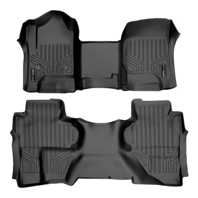 Floor Mats 2 Row Liner Set <br> 14¨C19 Chevy/GMC 1500¨C3500 HD Double Cab